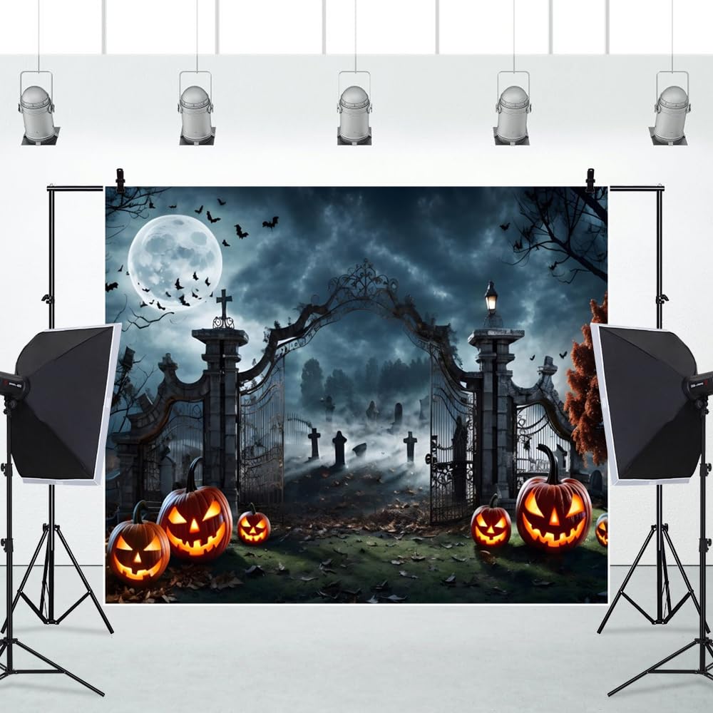 CSFOTO Halloween-Hintergrund – 3 X 2,2 M, Vinyl, Gruselige Motive Für Fotoshootings
