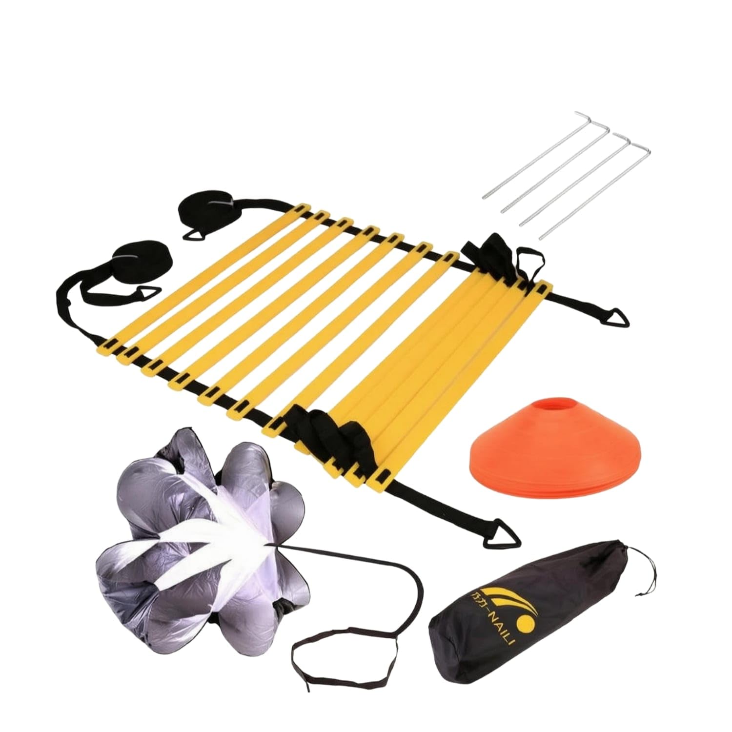 Resistance Parachute Agility Ladder Set Marker 1-Set 1 Metal | Kit Training Extras Storage Practice 1Set Metal 1 SET-picture-28