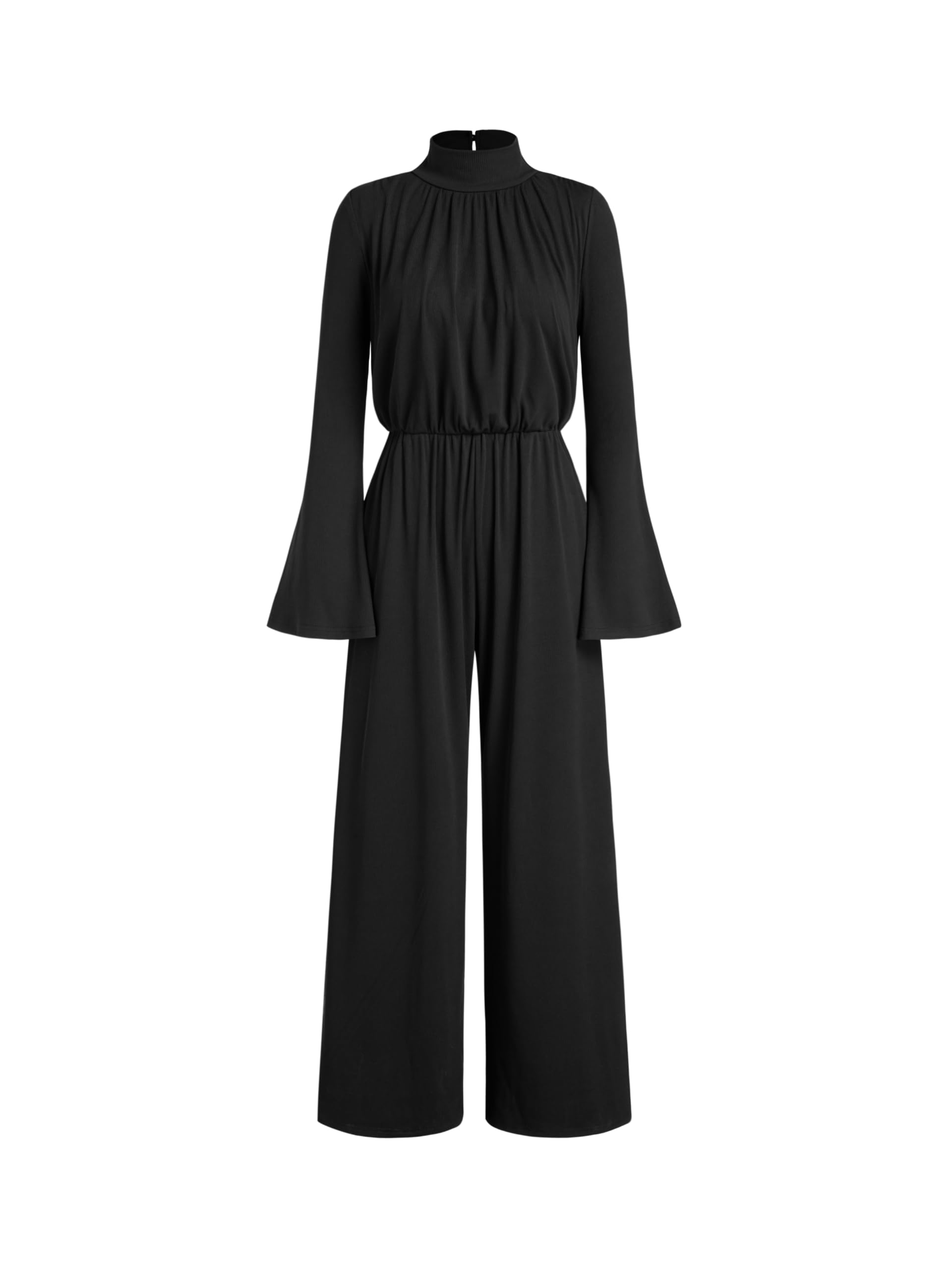 Womens Jumpsuit Long Sleeve Wide Leg Date Night Rompers Casual Romper-image-31