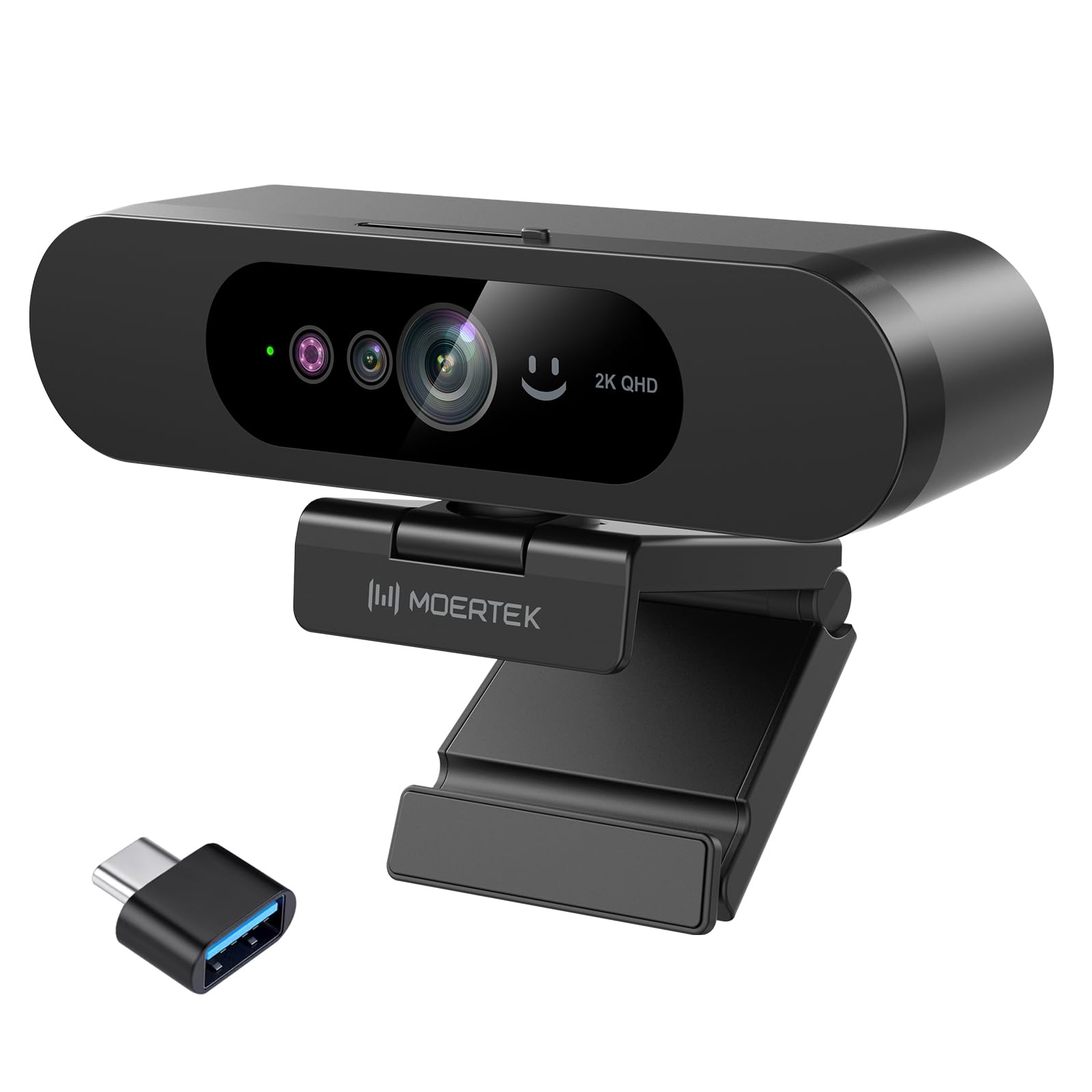 Amazon.co.jp: MOERTEK Windows Hello 顔認識カメラ、2K HD ウェブ