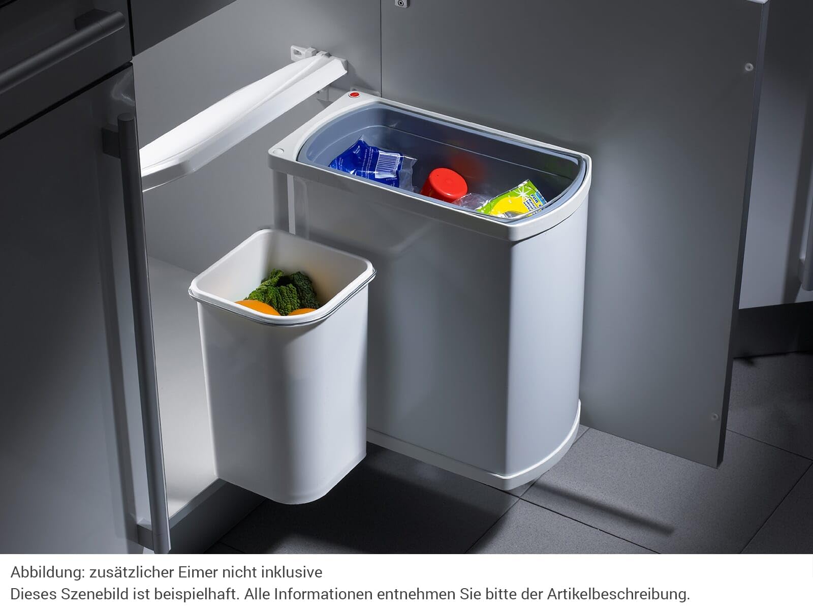 Hailo AS Uno 18 weiß - 3418001 Einbau Abfallsammler