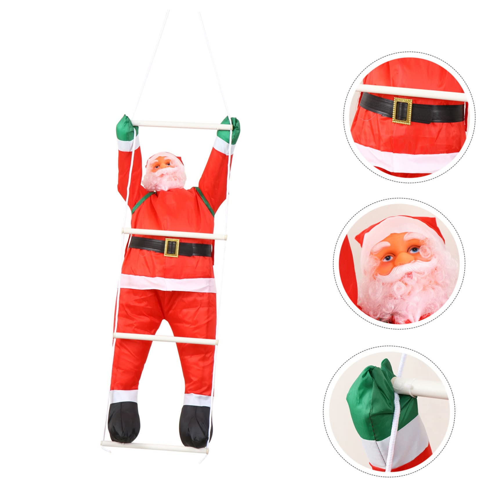 Weihnachtsmann Hängedeko mit Leiter Langlebig Sicher für Innen Außen Hotel Restaurant Weihnachtsdeko Party Festlich