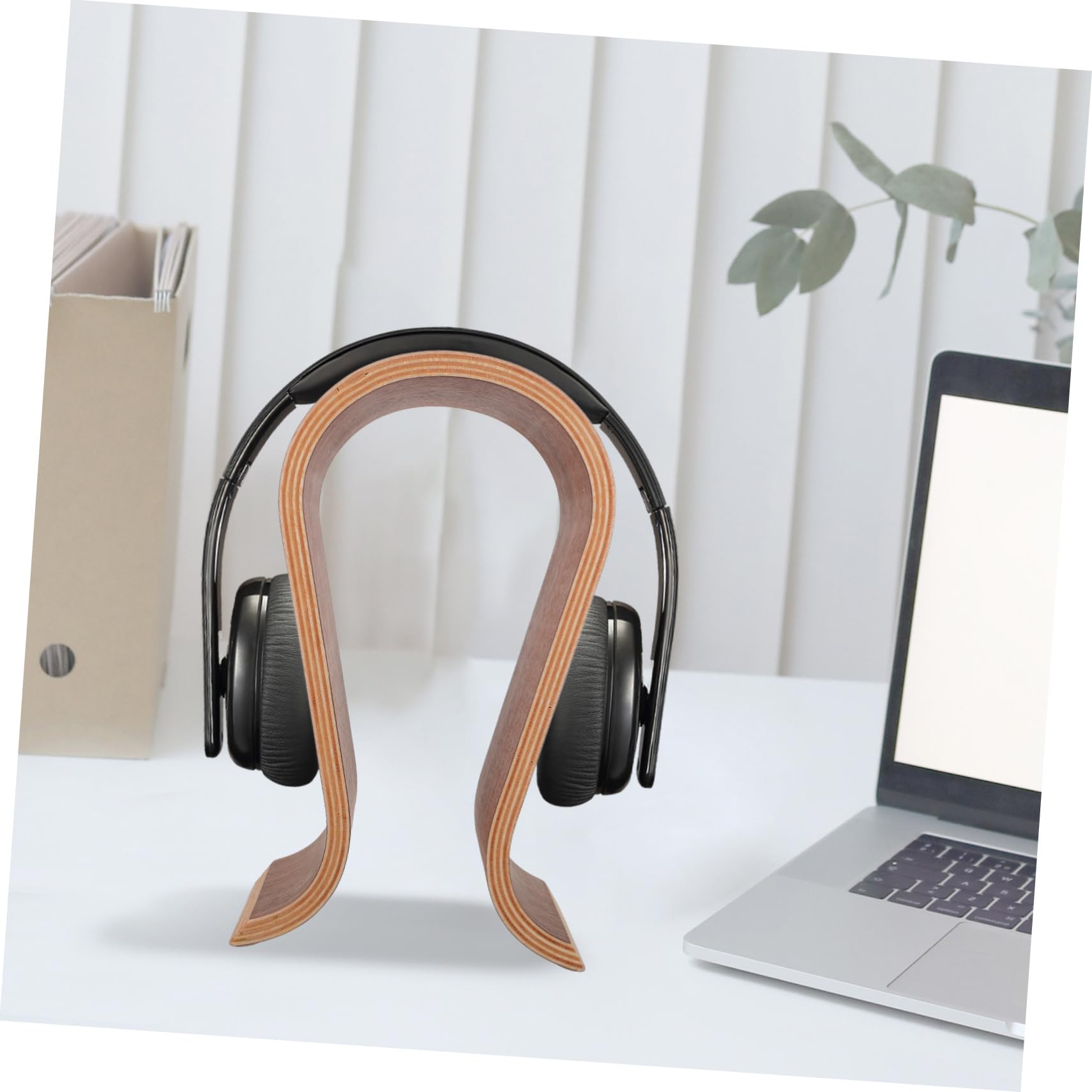 PartyKindom Supporto Per Cuffie Forma Di u Stand Per Cuffie in Legno Espositore Per Auricolari Da Tavolo Compatibile