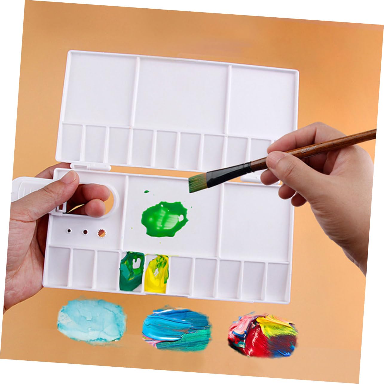 10pièces Boîte à Palette Aquarelle Vide Palette De Mélange Réutilisable pour Peinture Pigments Outil De Peinture Pratique pour Artistes