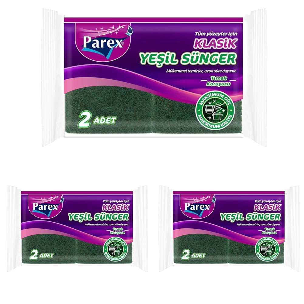 Parex Tüm Yüzeyler İçin Klasik Yeşil Sünger 2 Adet (3 paketi)