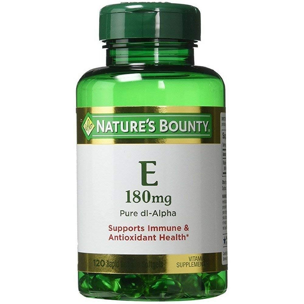 Nature's Bounty Vitamin E 400 IU Pure DL-Alpha Softgels, 120 Count