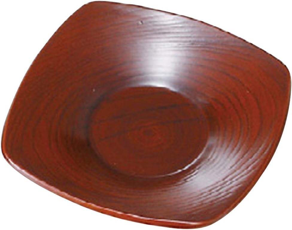 Yamasita Craft 11609160 Torso Wood Grain Tea Saucer, Tochi, 4.5 x 4.5 x 0.7 inches (11.4 x 11.4 x 1.8 cm)