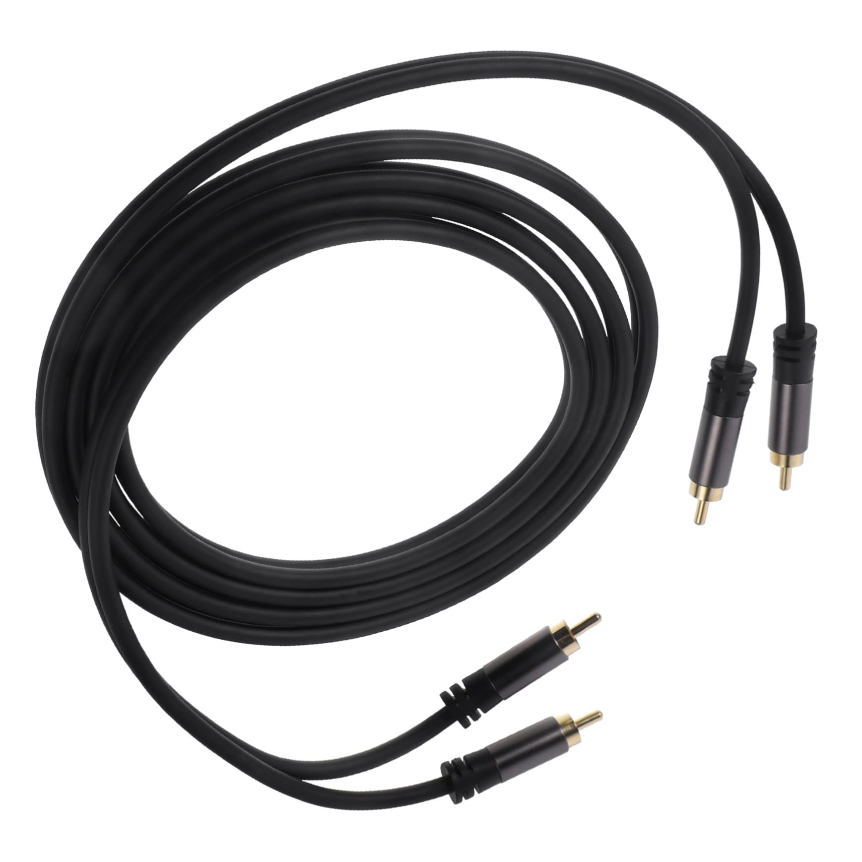 OKUMEYR Audio Cable Dual to Dual Subwoofer Auxiliary Cord for Sound Transmission for Home Audio Setup Compatible with Stereo Equipment