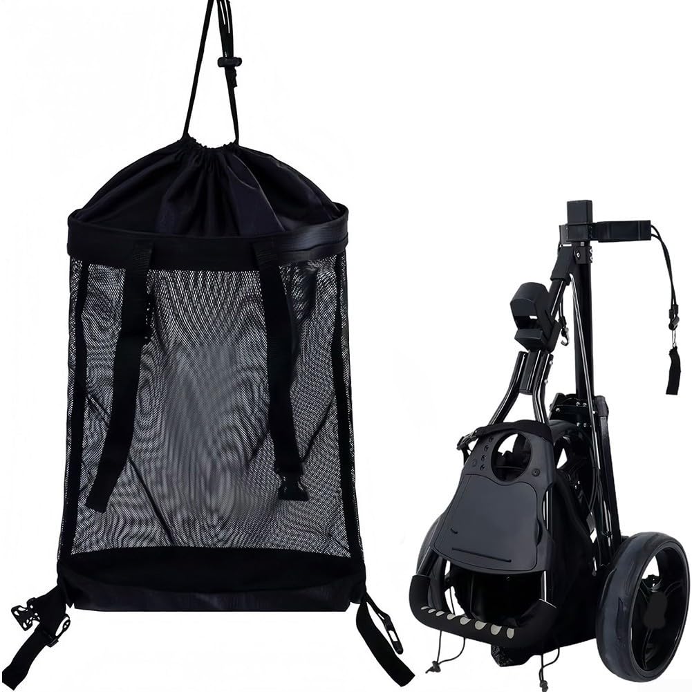 Golfwagen Aufbewahrung Golfwagen Trolley Ball Tasche Verschluss Push Cart Net Mesh Aufbewahrungstasche