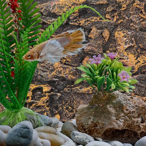 Fond d'aquarium 3D pour cacher les câbles et décorer en PU