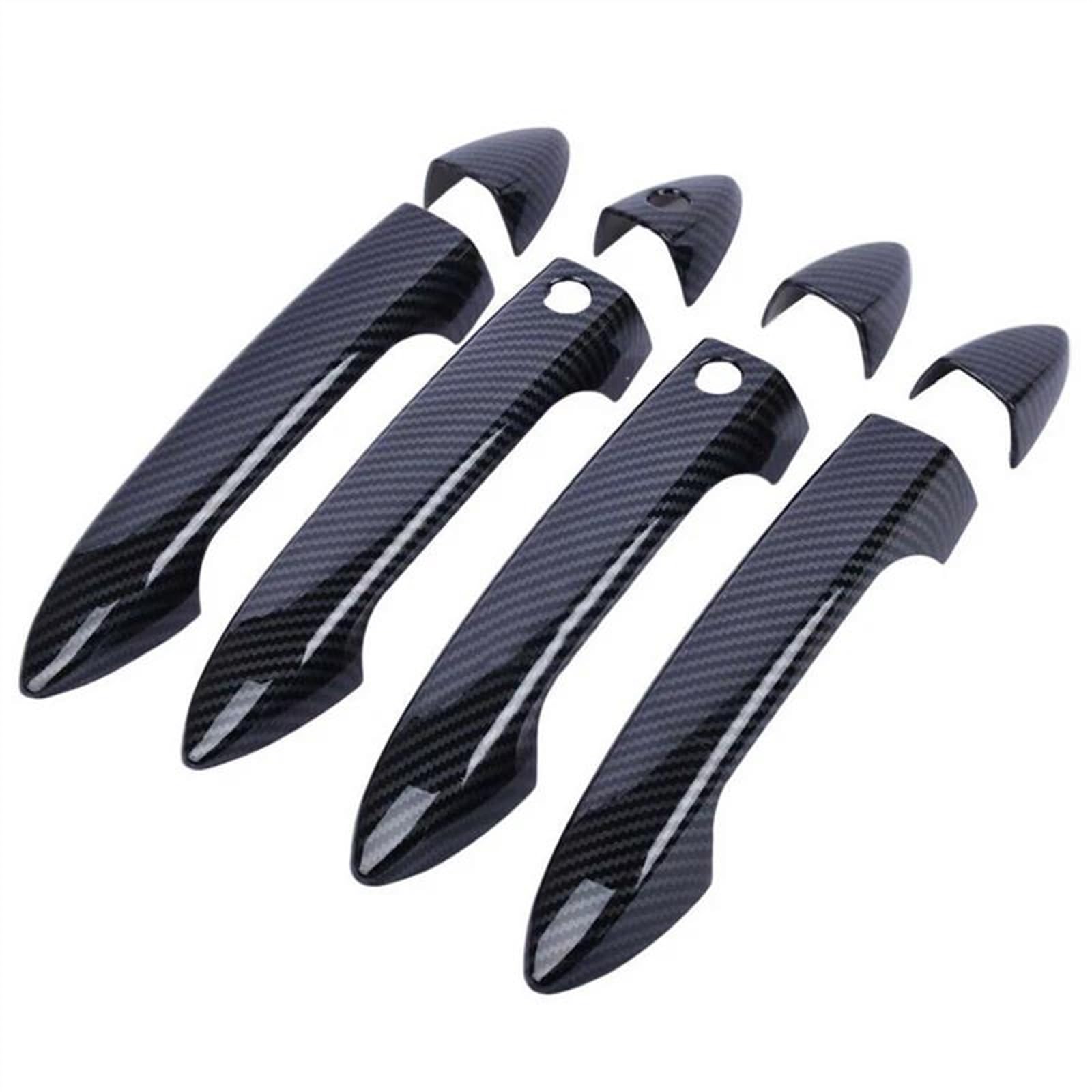 Noheeu Carbon 8 Pcs Car Exterior Parts Door Handle Moulding Cover Fiber Trims For Accord 9Th 2013-2016 2017 Accessories(Carbon)