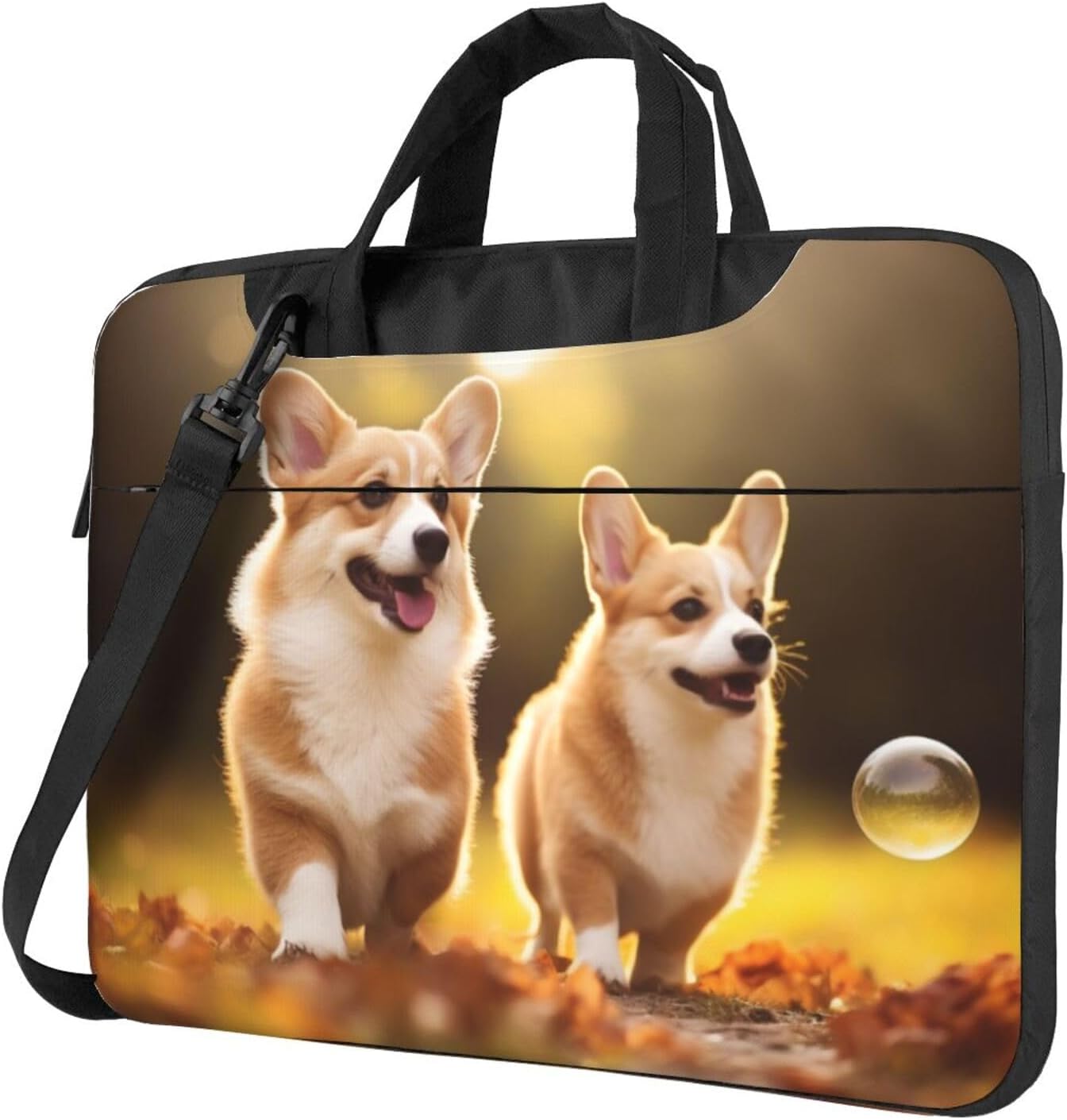 Laptop Bag Cute Corgi dog Messenger Shoulder Bag for Laptop or Tablet Carrying Case