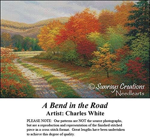 A Bend in The Road, Charles White Counted Cross Stitch Pattern (Pattern Only, You Provide The Floss and Fabric)