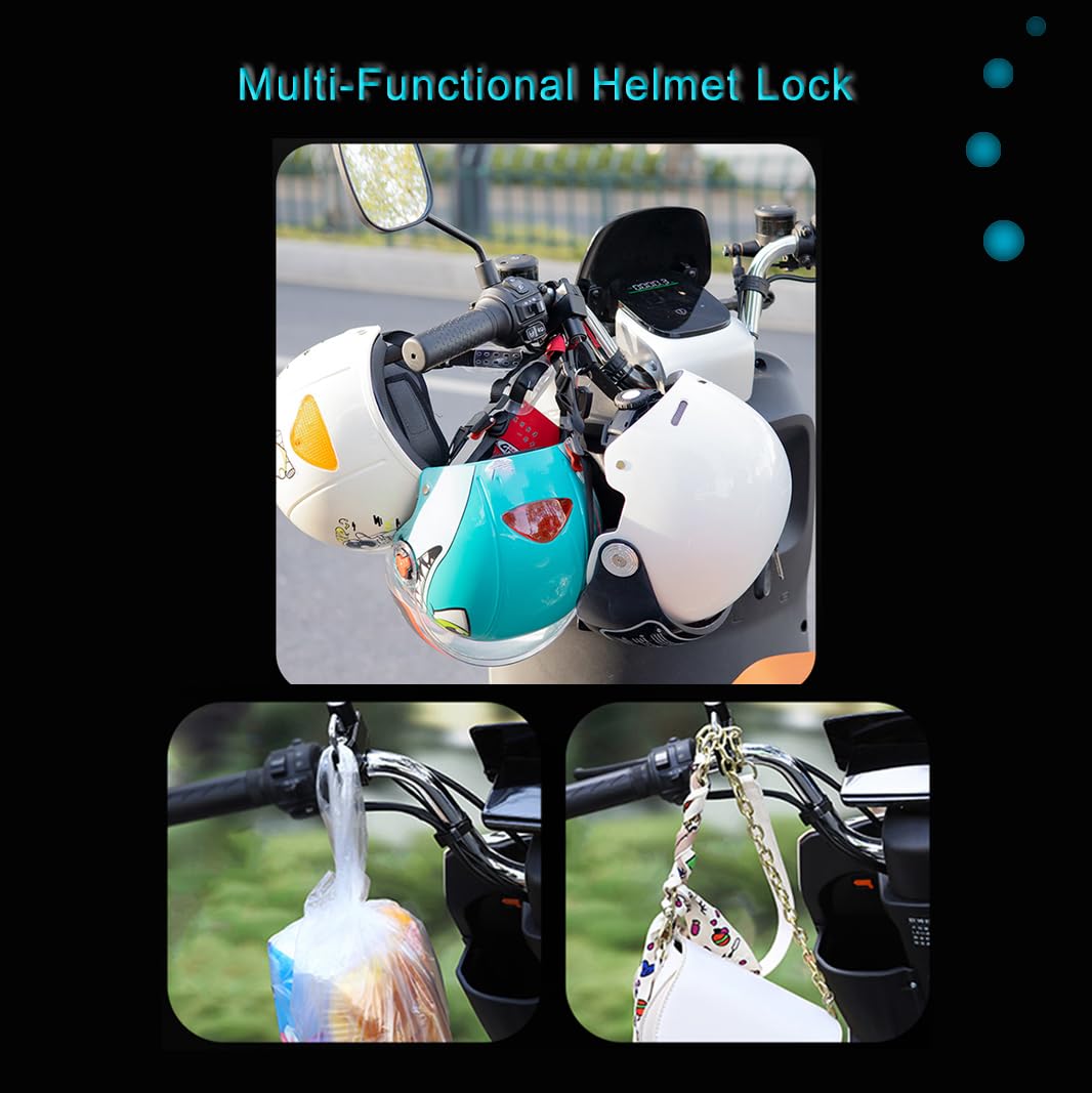 Lucchetto Casco Moto per Ducati Scrambler 1100 Sport/Special/PRO/Sport PRO, Blocca Casco Antifurto con Chiavi, Lucchetto Fisso Multifunzione Adatto alla Maggior Parte delle Moto Comuni