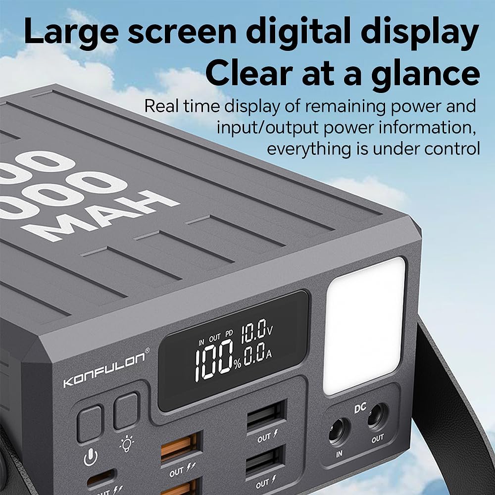 High Capacity Power Bank 100000mAh Fast Charging 22.5W PD 20W Portable USB C Battery Packs with 7 Outputs & LCD Display Battery Bank for iPhone, Samsung, iPad ,Macbook & Outdoors Camping (GREY) - Image 6