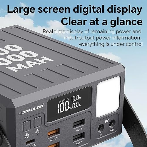 Miniatura 6 de Banco de energía de alta capacidad, 100000 mAh, carga rápida, 22.5 W, PD y 20 W, paquetes de baterías portátiles USB C con 7 salidas y pantalla LCD,