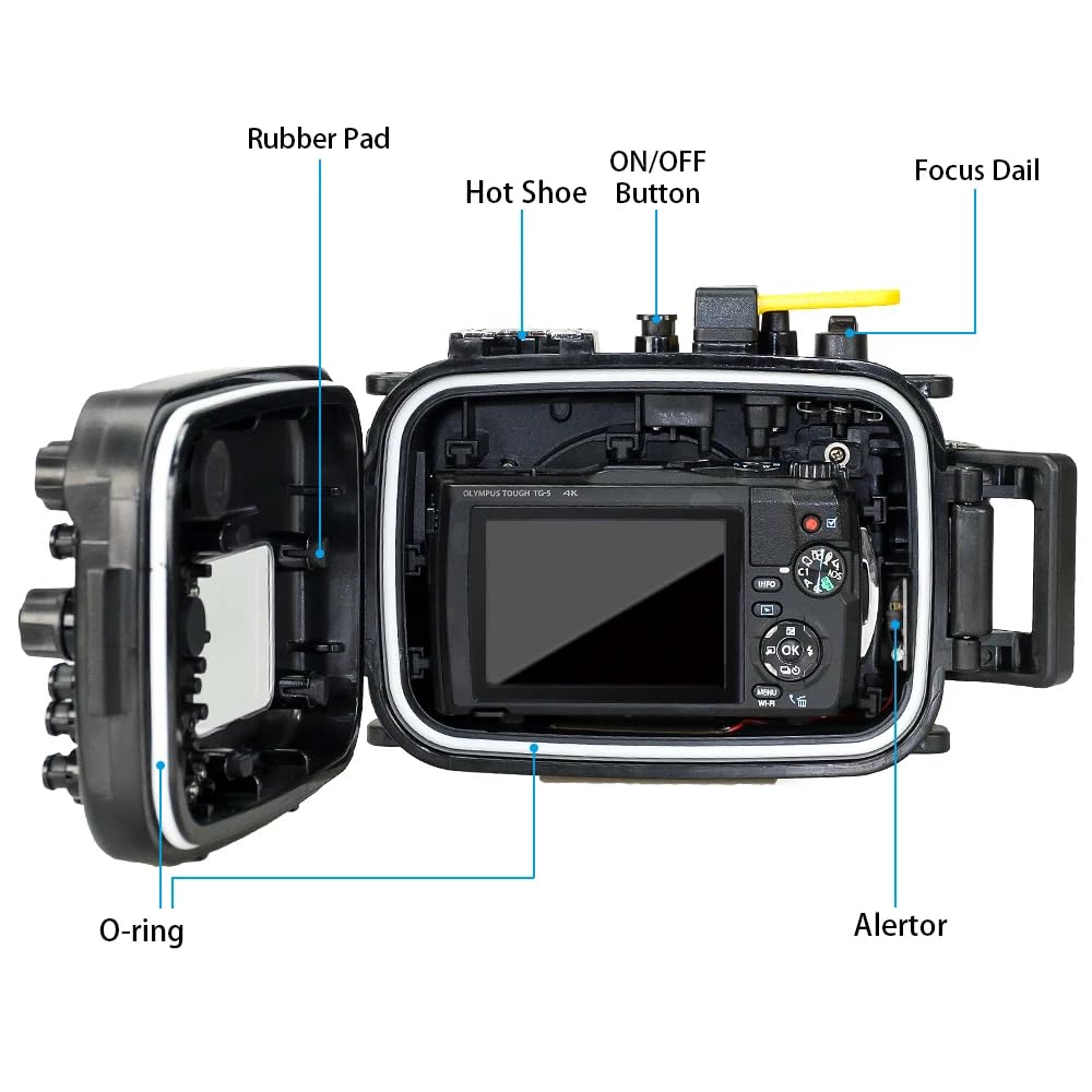 Amazon | オリンパス TG-5用水中カメラハウジング、プロフェッショナル