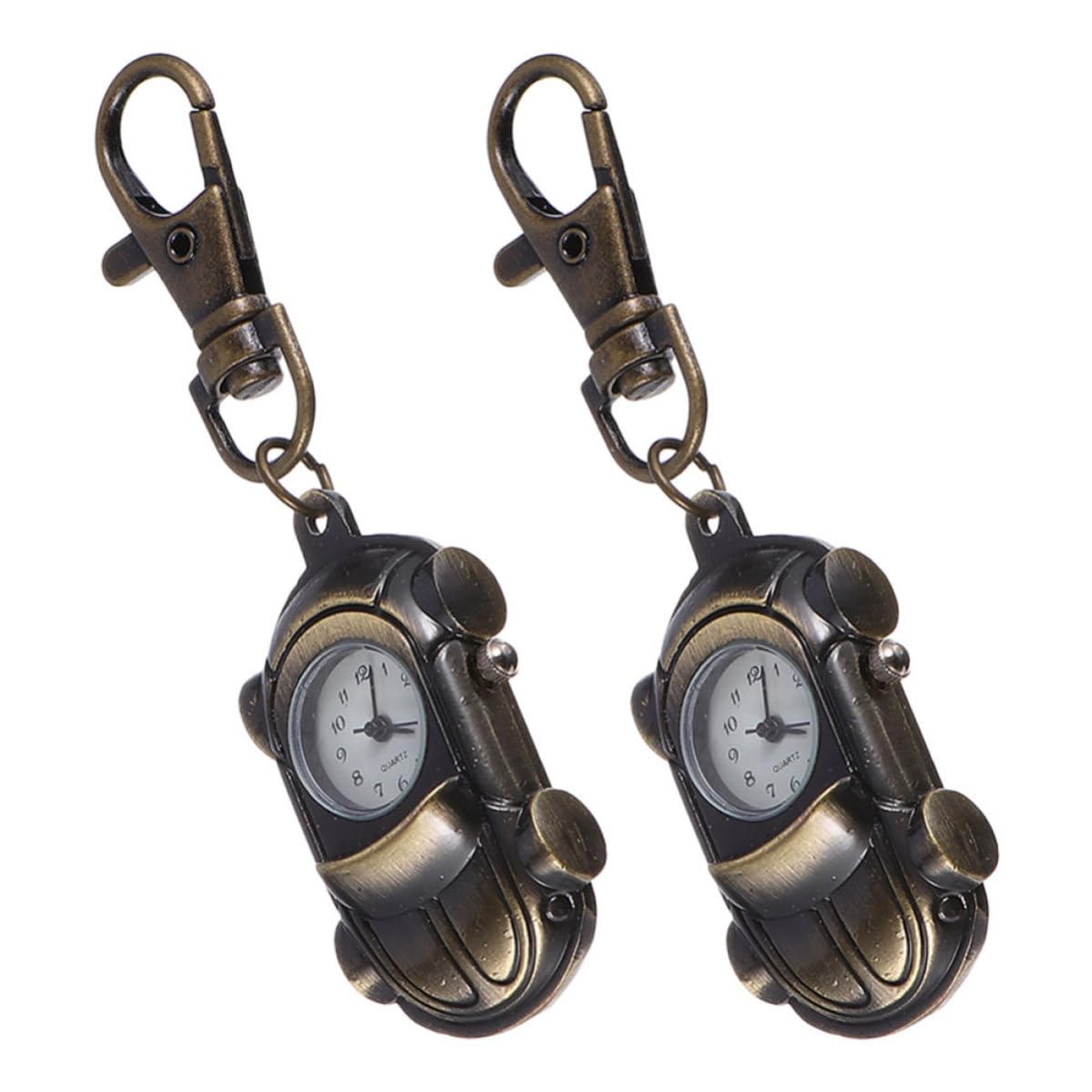 Operitacx 10 Pezzi Orologio da Tasca a Forma di Auto, Vintage, in Titanio