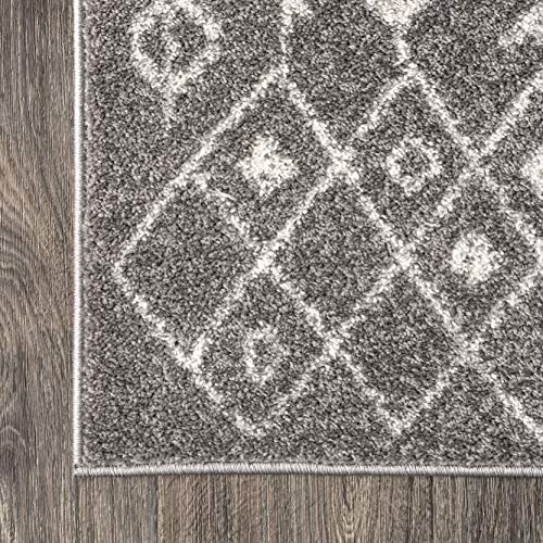JONATHAN Y Ziri Moroccan Geometric Gray/Cream Indoor Area Rug, 5x8, Bohemian, Scandinavian, Easy-Cleaning for Living Room, Bedroom, Kitchen, Pet Friendly, Non-Shedding (MOH210B-5) by JONATHAN Y - Image 9
