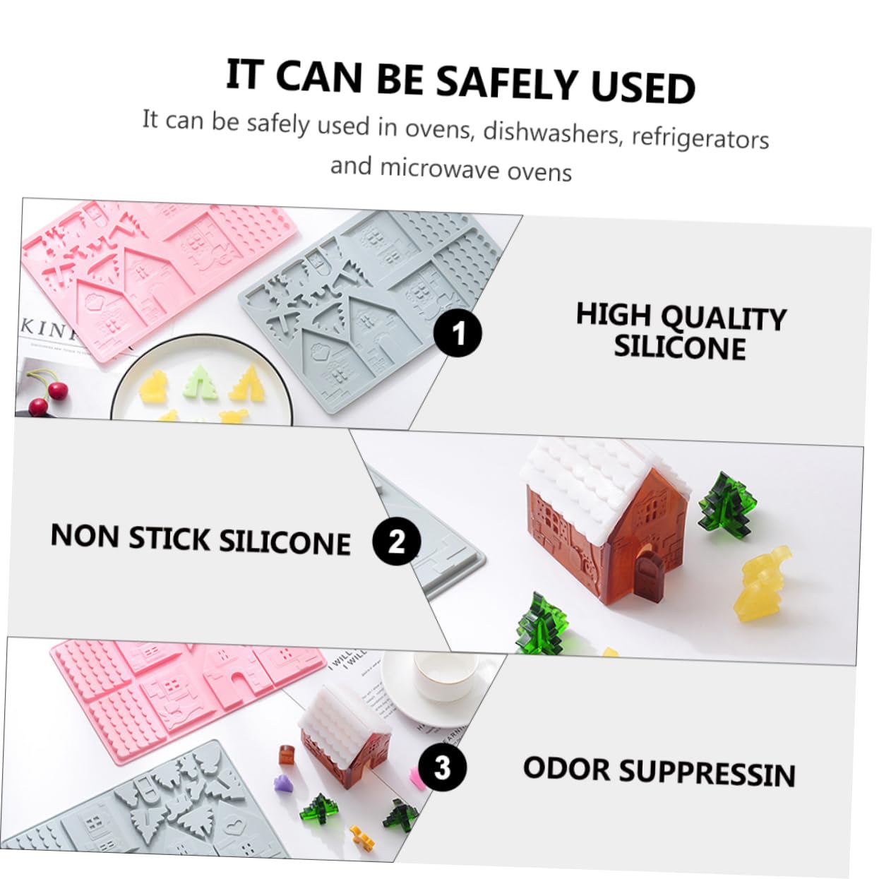 MAGICLULU 6 Ensembles Outils De Cuisson De Gâteaux Moules À Gâteaux Fondant Étain Forme De Fabrication De Bonbons Décoration Corbeille Para Pastel Poêle Gel De Silice Blue 2 Pièces * 6