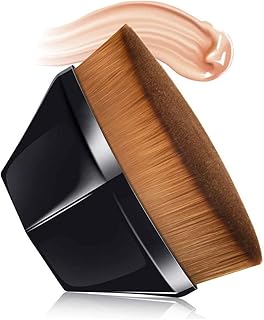 Makeup Brushes, Foundation Brushes, Foundation Makeup Brush, Flat Top Liquid Powder Foundation Brush for Blending Liquid, Cream or Flawless Powder (Black)