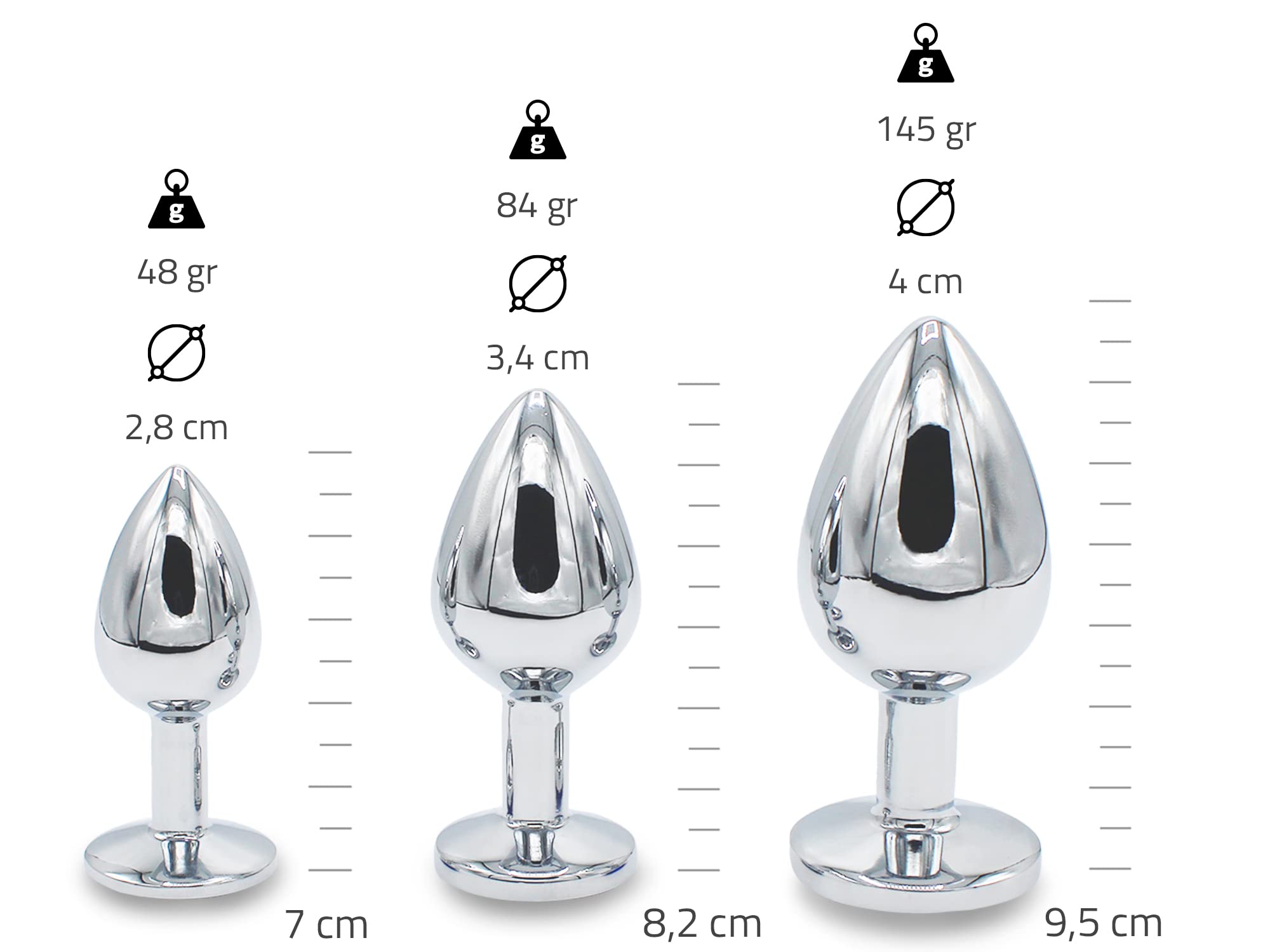 Analplug Set Premium 3 Gren Buttplugs aus Metall, Komfortabel & Sicher,  Analspielzeuge fr Mnner und Frauen, Hygienisches Anal Toy, Erlebnis fr  Anfnger & Fortgeschrittene Farbe Rot : Amazon.de: Drogerie & Krperpflege