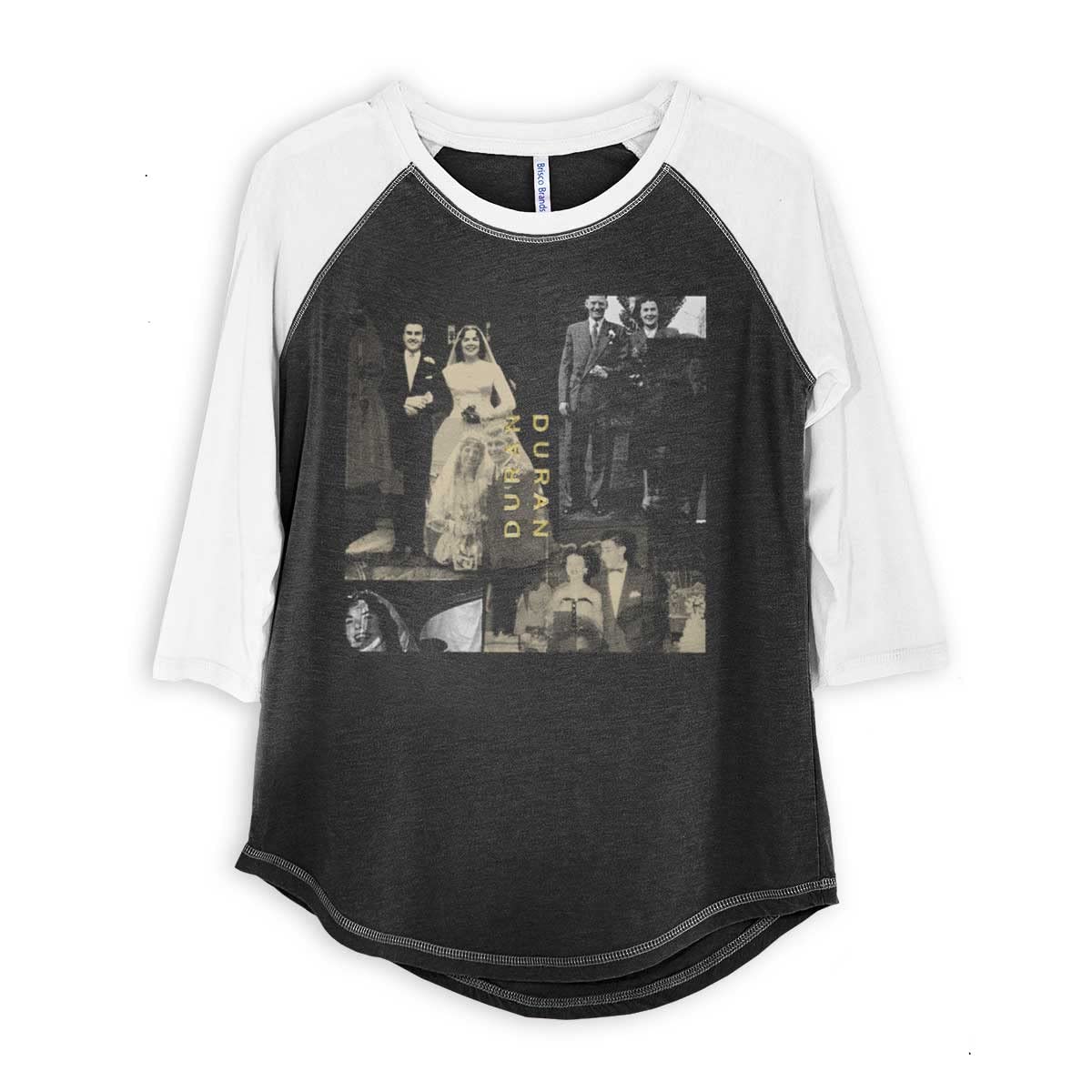 Brisco Brands Duran Duran 90s Wedding Album Cover Womens Two Tone Raglan T-Shirt