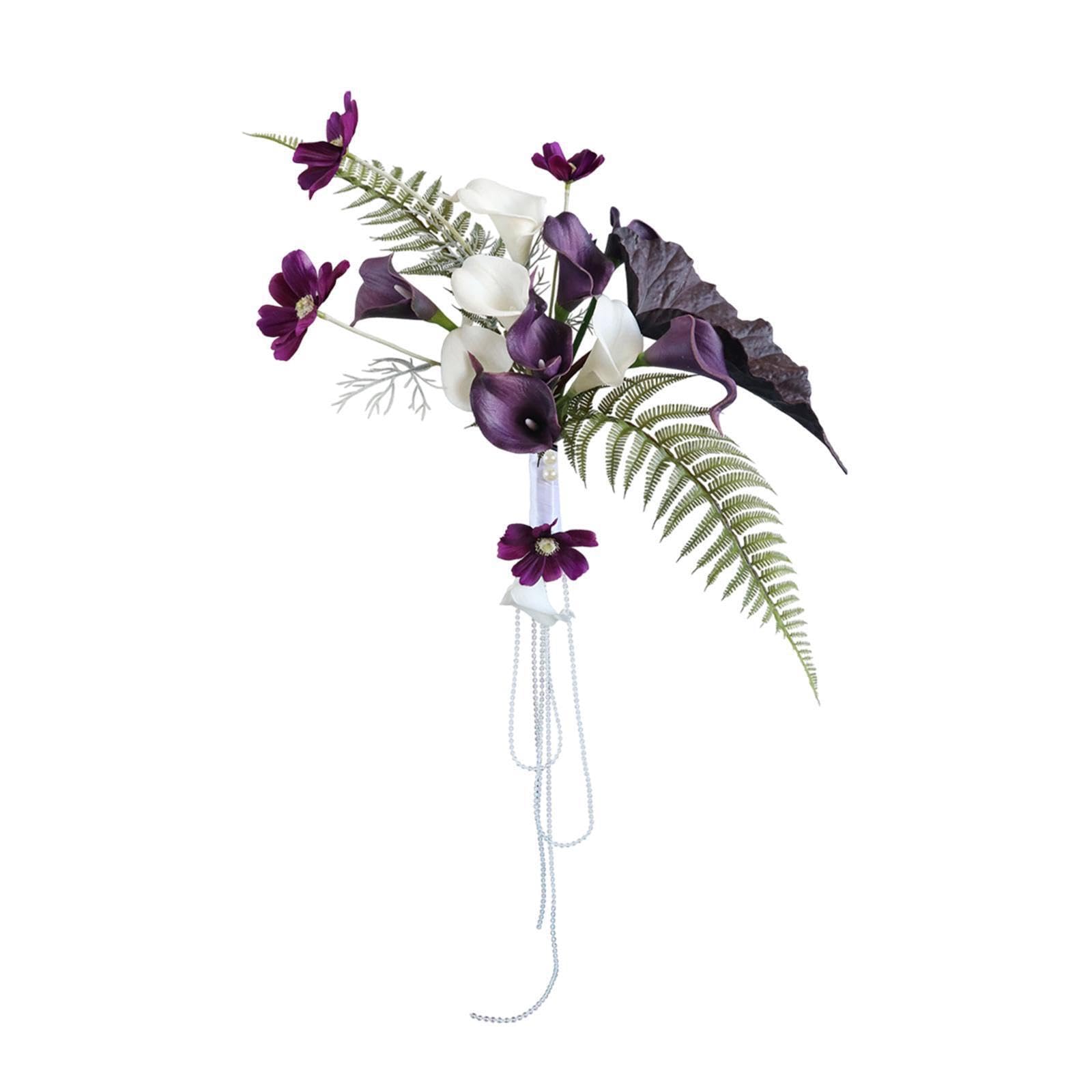 Zambuph Bridesmaid Bouquet Beautiful Silk Floral Arrangement Featuring Lovely Calla Lily Wedding Events And Gatherings Decoration Decorative Handheld Flower