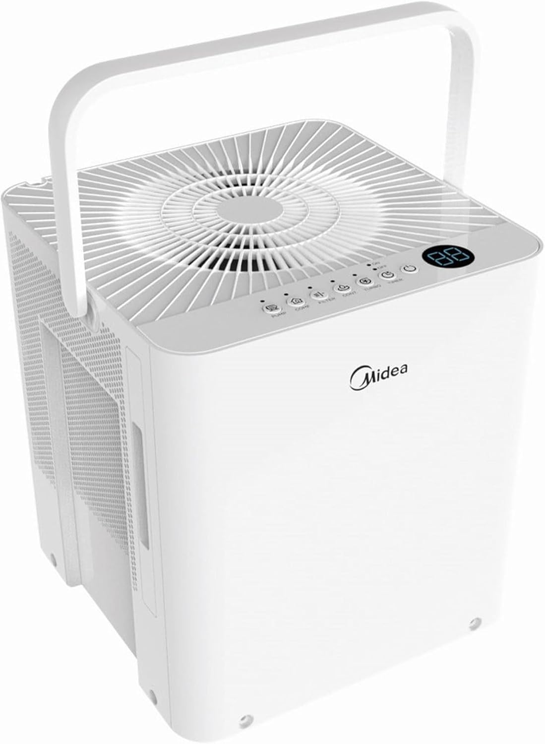 Midea Cube 50 Pint Dehumidifier for Basement and Rooms at Home for up to 4,500 Sq. Ft., Built-in Pump, Drain Hose Included, Smart Control, Works with Alexa (White), ENERGY STAR Most Efficient 2023 4,500 Sq. Ft. with Pump