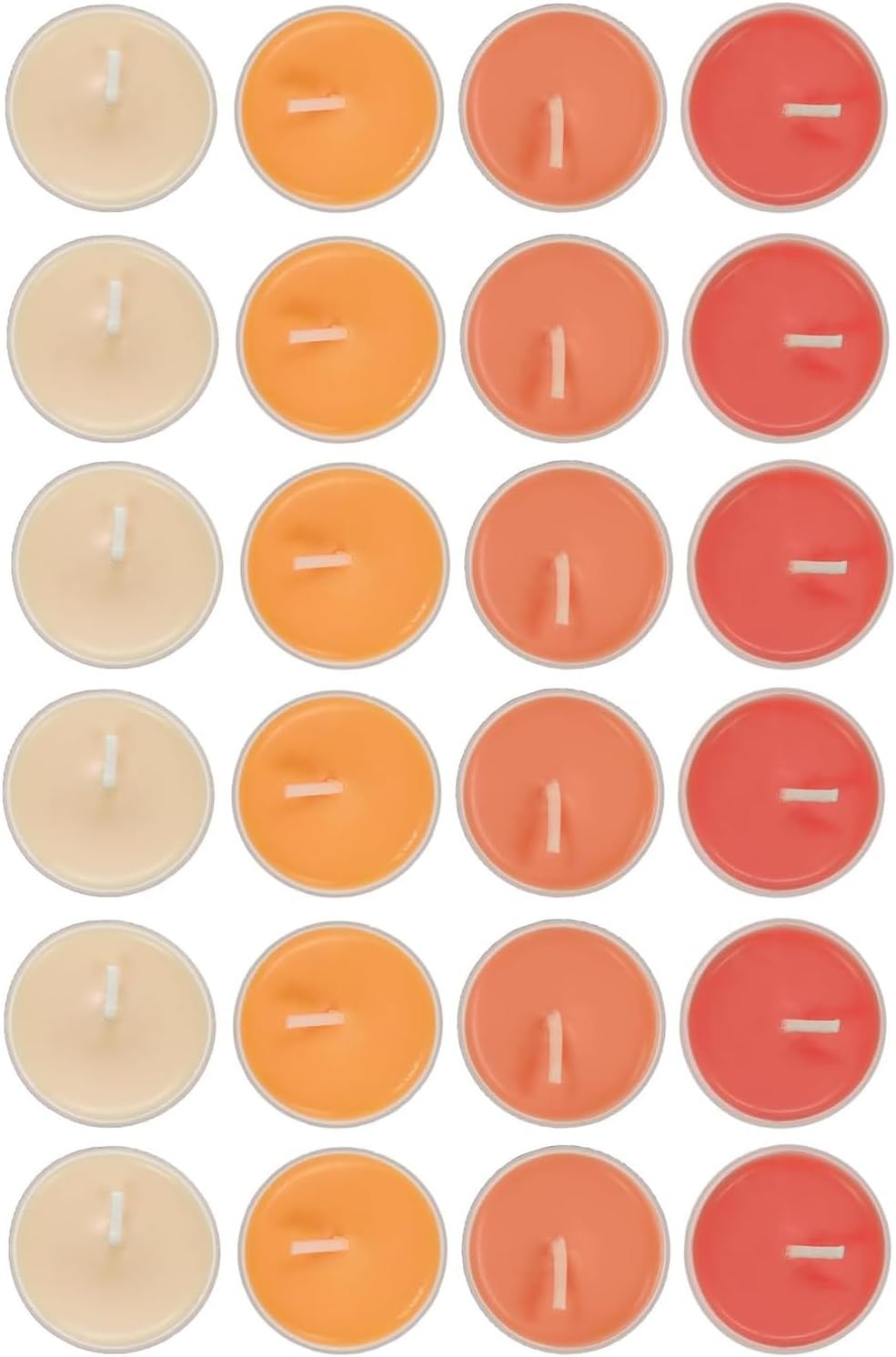 24 Pack Orange Scented Tealight Candles,Soy Wax Candles with Essential Oils,Home Decor and Aromatherapy Perfect for Holiday,Wedding,Spa