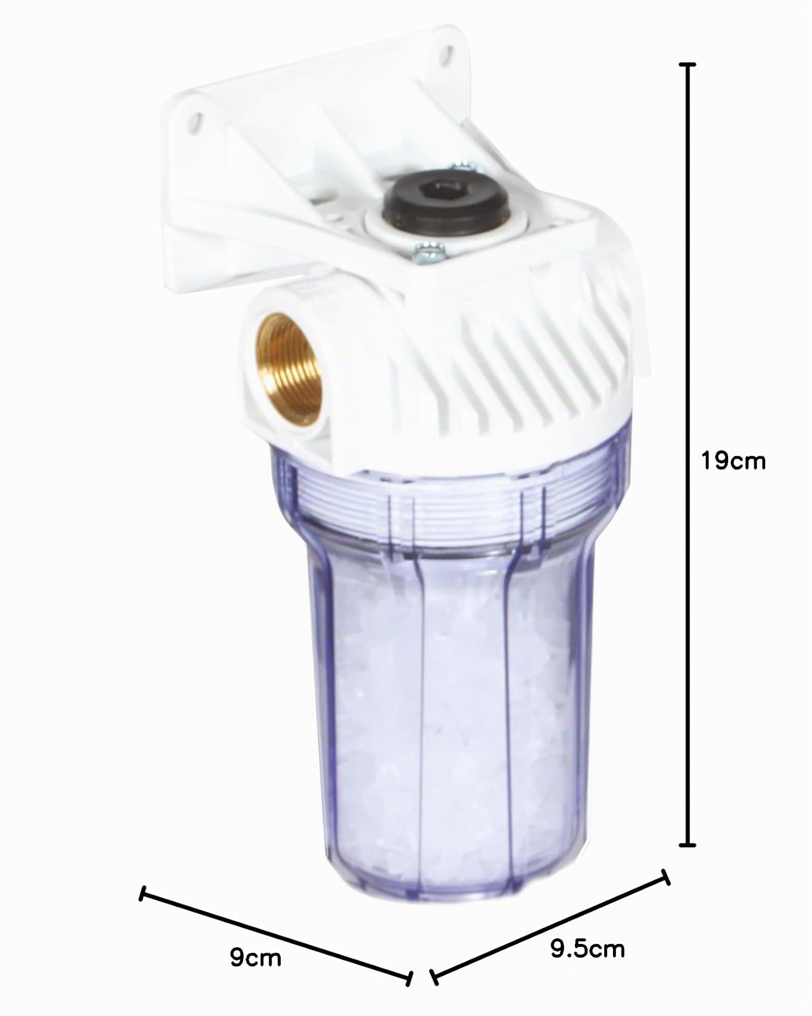 AQUAWATER - 105408 - Mini filtro anticalcare per scaldacqua - Per una protezione ottimale ed efficace dello scaldabagno - Adatto a tutte le installazioni - Polifosfato