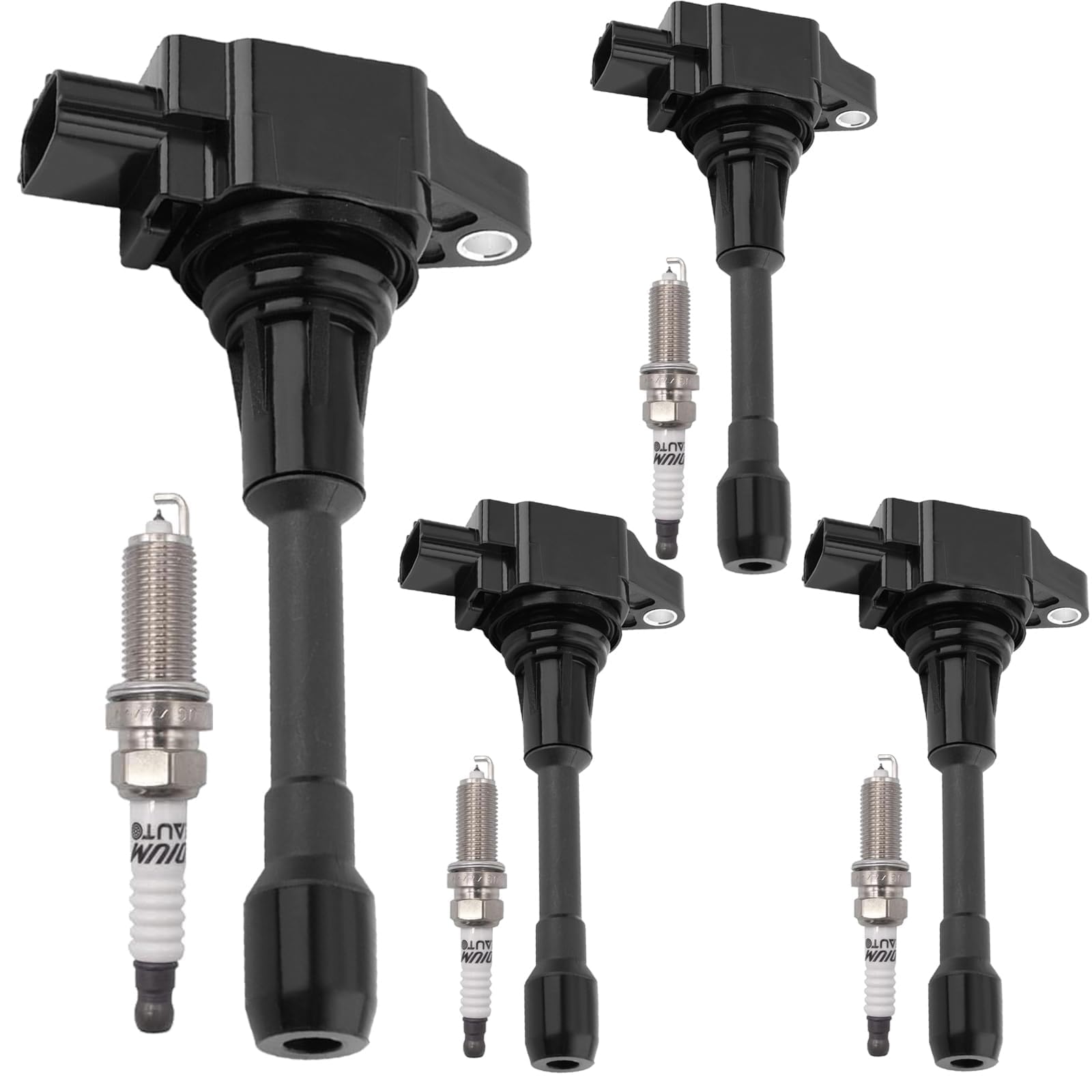 UF549 Ignition Coil Pack 22448ED000 and Iridium Spark Plugs 9029 Set of 4 Fit For Nissan Sentra,Altima,Versa,Rogue,Cube,Urvan,NV200,Pathfinder 2007-2015&INFINITI QX60 2014 2015 1.6L 1.8L 2.0L 2.5L L4