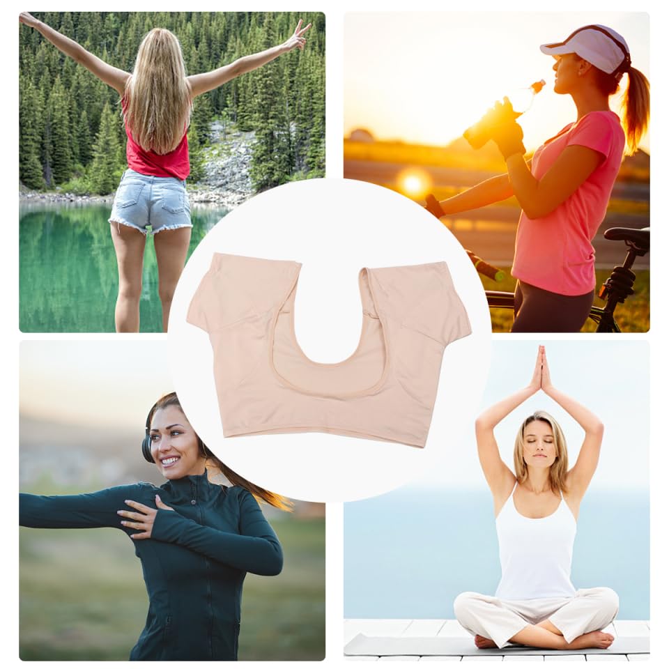 Garneck Damen Schweißschutz Unterwäsche Weste Mit Atmungsaktiven Achselpads Waschbar Und Wiederverwendbar Für Sommeraktivitäten Joggen Und Workout Aus Hochwertigem Material