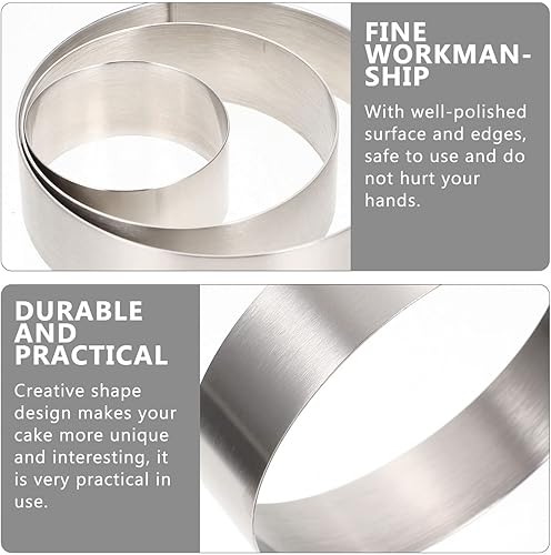 Miniatura 9 de BESTonZON Suministros de decoración de pasteles, suministros de decoración de pasteles, moldes de dona, 3 piezas, anillo de tarta de mousse para