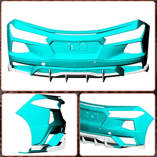 Miniatura 7 de MCARCAR KIT Divisores de parachoques trasero de fibra de carbono para Chevrolet Corvette Stingray C8 2 puertas 2020-2023 Aletas de parachoques