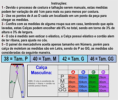 Calça Masculina Moletom Slim MXD Conceito Chumbo Sólido Clássico (G)