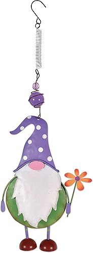 Miniatura 1 de Sunset Vista Designs 93782 Gnome Collection - Colgante de jardín hinchable, sombrero morado, altura de 17 pulgadas