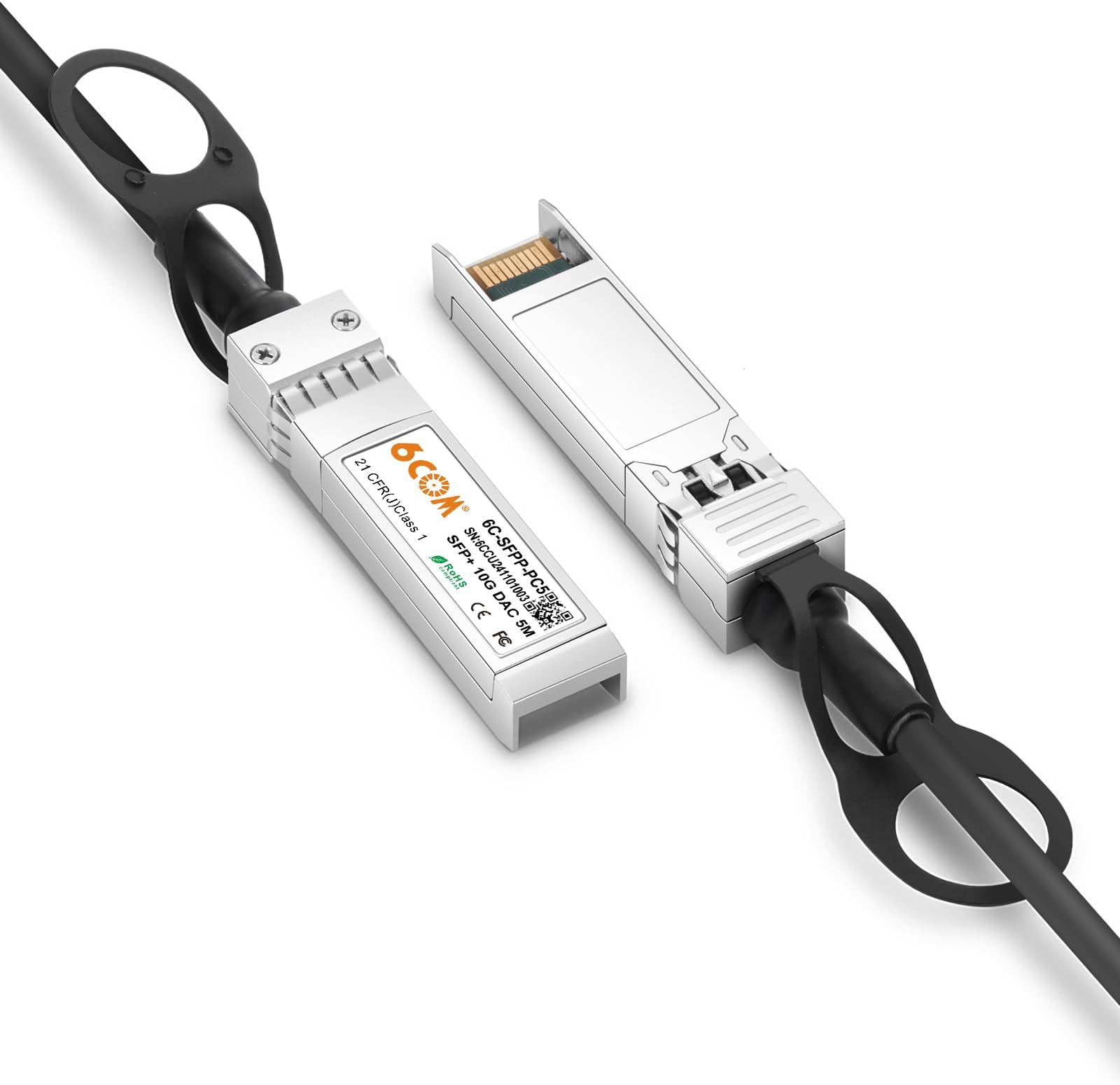 10G SFP+ DAC Cable, 5 M (16.4ft) Passive Twinax Direct Attach Copper 10GBASE-CU Cable for Cisco, Ubiquiti, D-Link, Supermicro, Netgear, Mikrotik
