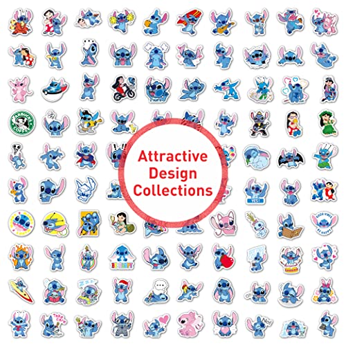 Image of Lillo and Stitch Aesthetic Vinyl Journal Stickers for Phone Case,Laptop,Notebook,Water Bottle,Etc Self-Adhesive Stickers Set of 50 (Lillo and Stitch) 23X30X23 Cm