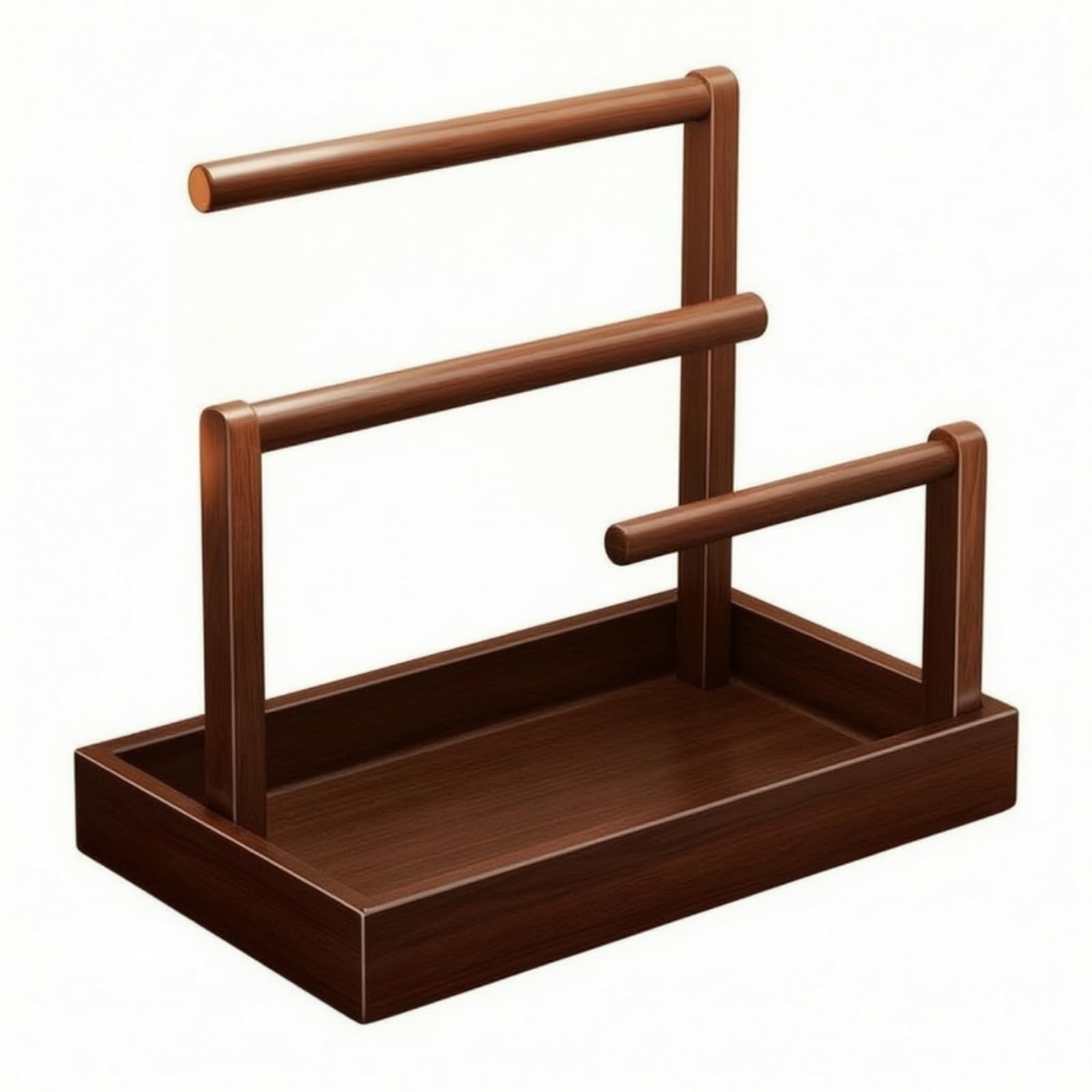 rockible gioie da Tavolo Verticale con Vassoio Compatto gioie in Legno con Aste Vassoio Salvaspazio per Collezione di Accessori, Stile A