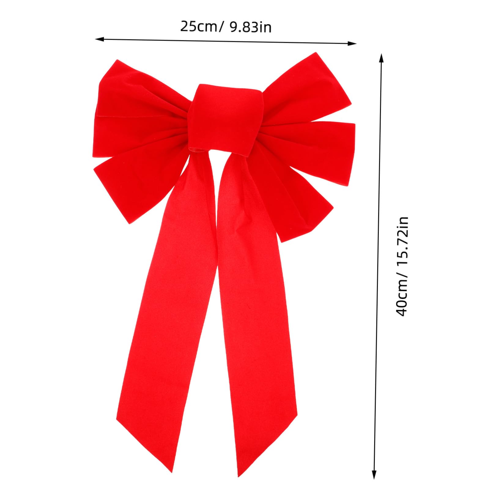 4 Piezas de Navidad Unidades Moños Decorativos para Árbol Navideño Adornos Festivos para Guirnaldas Escaleras y Regalos