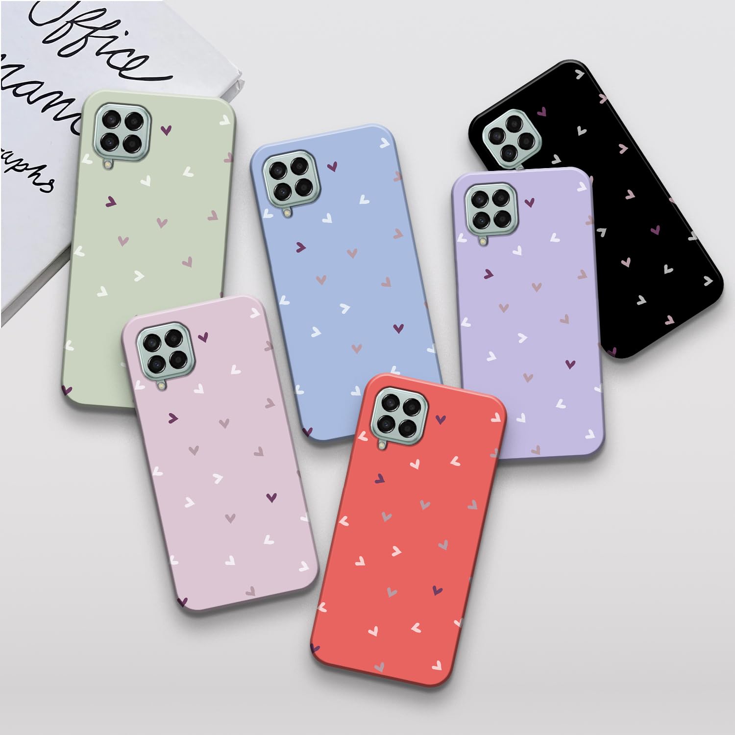 COLORflow Back Cover case Compatible with Samsung M12 / A12 / F12 | Family of Hearts Color Customized Back Cover Compatible with Samsung Galaxy M12 / A12 / F12 (B0D1R6RDVQ) Amazon Price History, Amazon Price Tracker