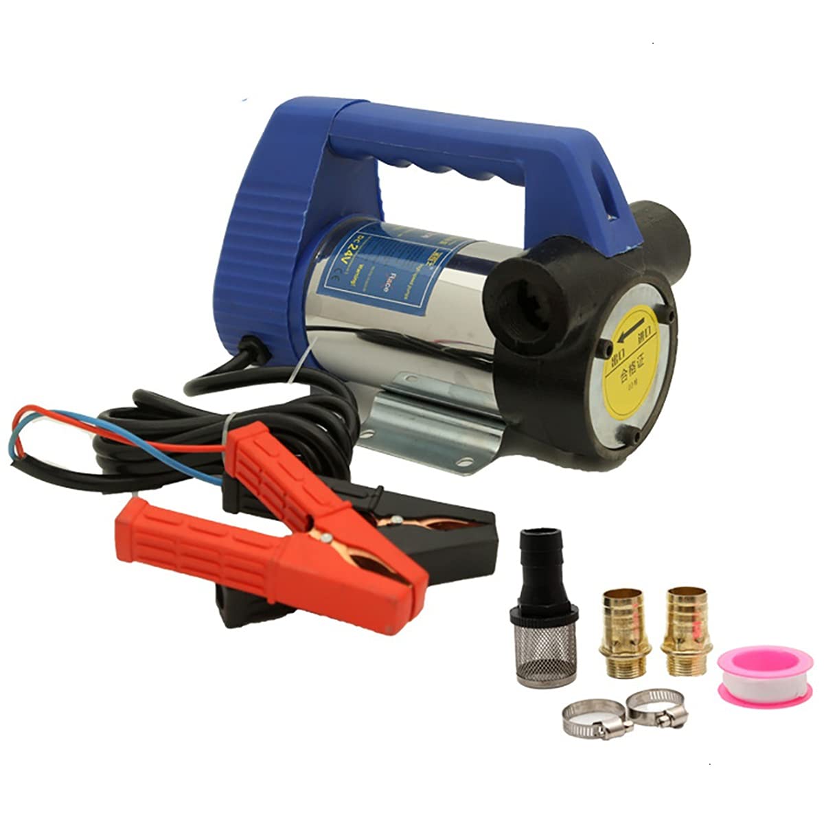 Pompes à jet de gazon de pompe de surpression en a Pompe de transfert d'huile de carburant portable DC 12V 24V AC 220V, vanne de débordement intégrée 50L électrique for le kérosène diesel auto-amorce