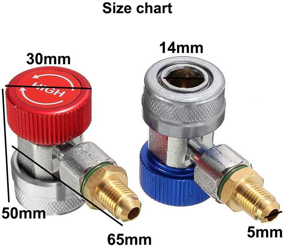 ERINGOGO 6 pcs Connector Adapter for Car A/C Coupler Connector for Air Conditioning car adapter Connector Adapter for Car A/C snow species hose