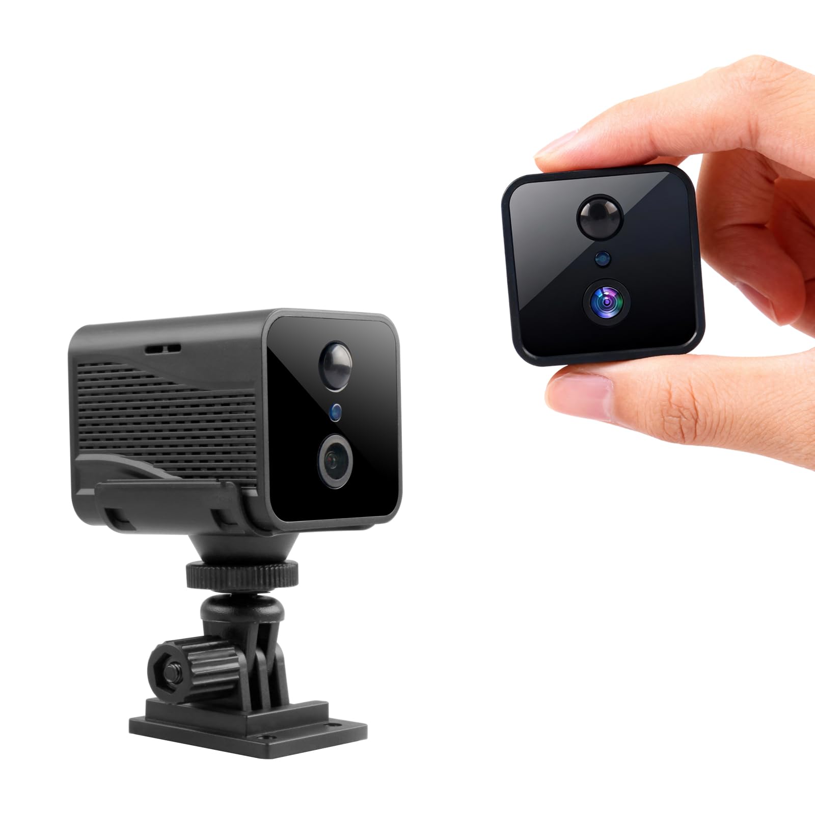 Wireless Small Indoor Security Camera, Local/Cloud Storage No Monthly Fee