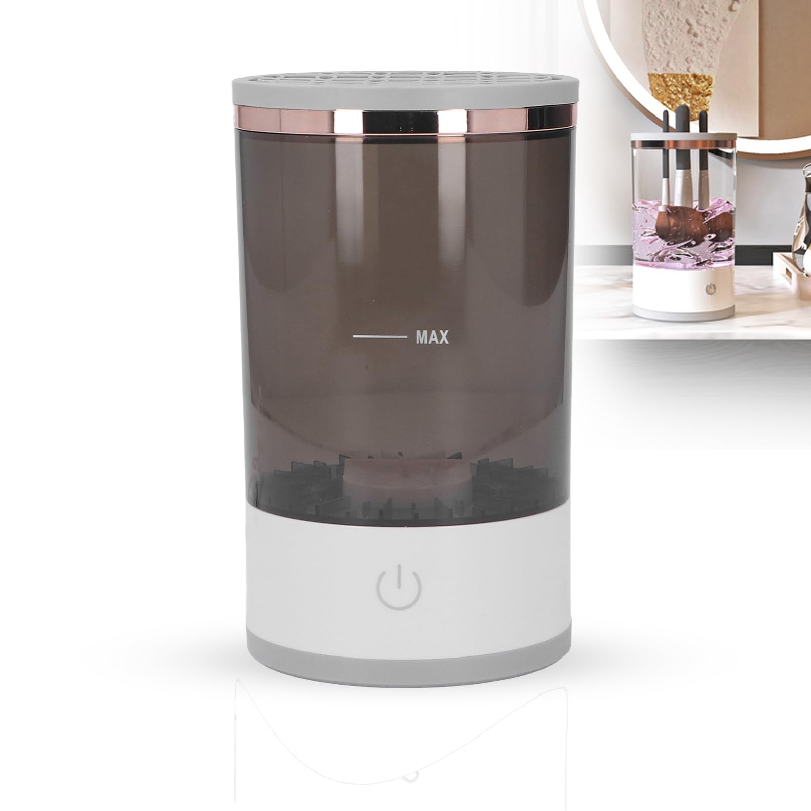 Limpiador de Brochas de Maquillaje, Máquina Limpiadora de Brochas Automática multifunción portátil, Máquina Giratoria Giratoria Automática Cosmética Eléctrica para Brochas de Todos los Tamaños