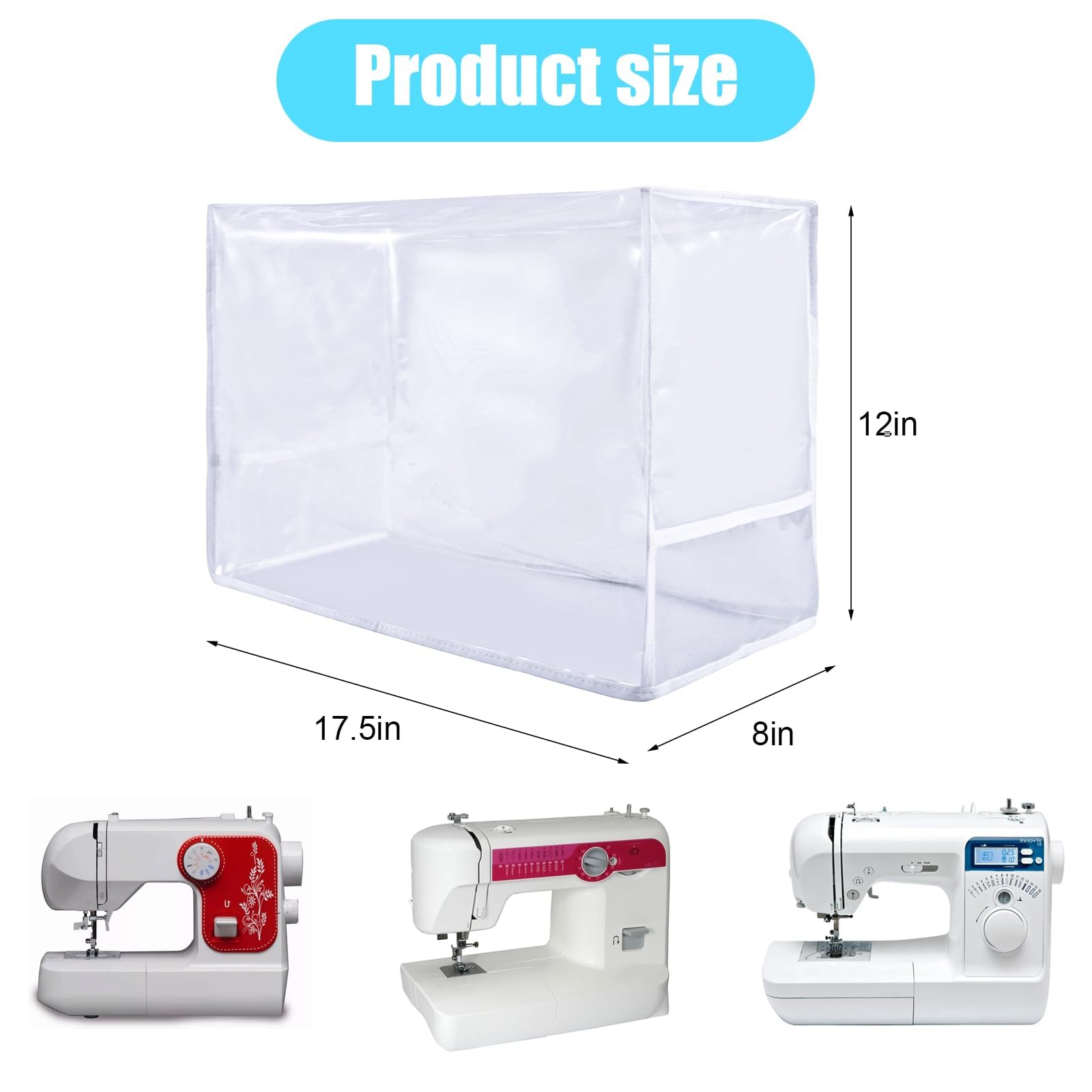 Jeiento Cubierta Antipolvo Para Máquina De Coser Con Bolsillos De