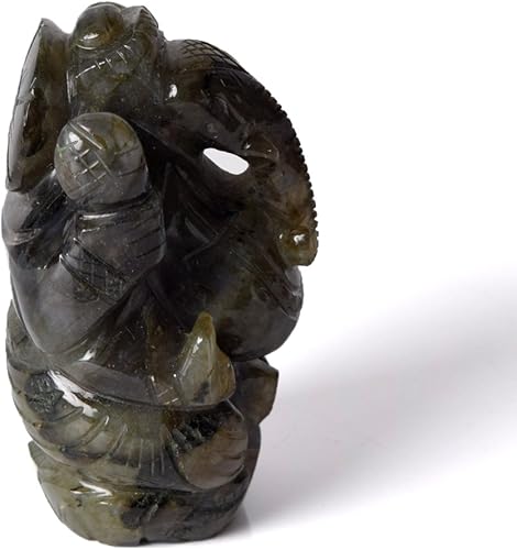 Miniatura 4 de Labradorita Ganesha Estatua Protección Eliminar Obstáculo Ganesh Dios hindú Aproximadamente 1652.00 Ct. Estatua V-4495