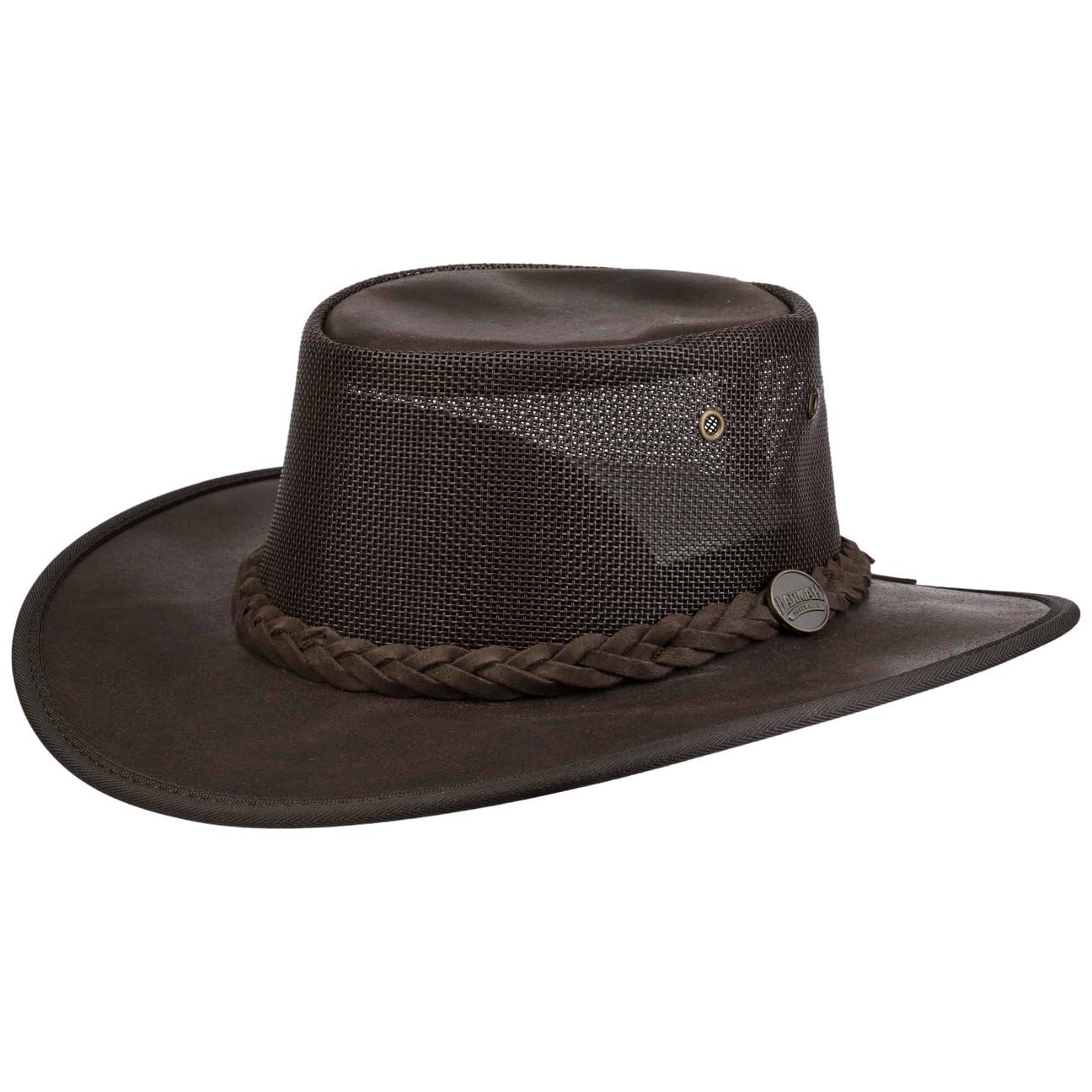 Barmah Kapelusz Skórzany Foldaway CoolerMężczyźni - Made in Australia western Z paskiem skórzanym wiosna-lato jesień-zima Wiosna Lato Jesień Zima
