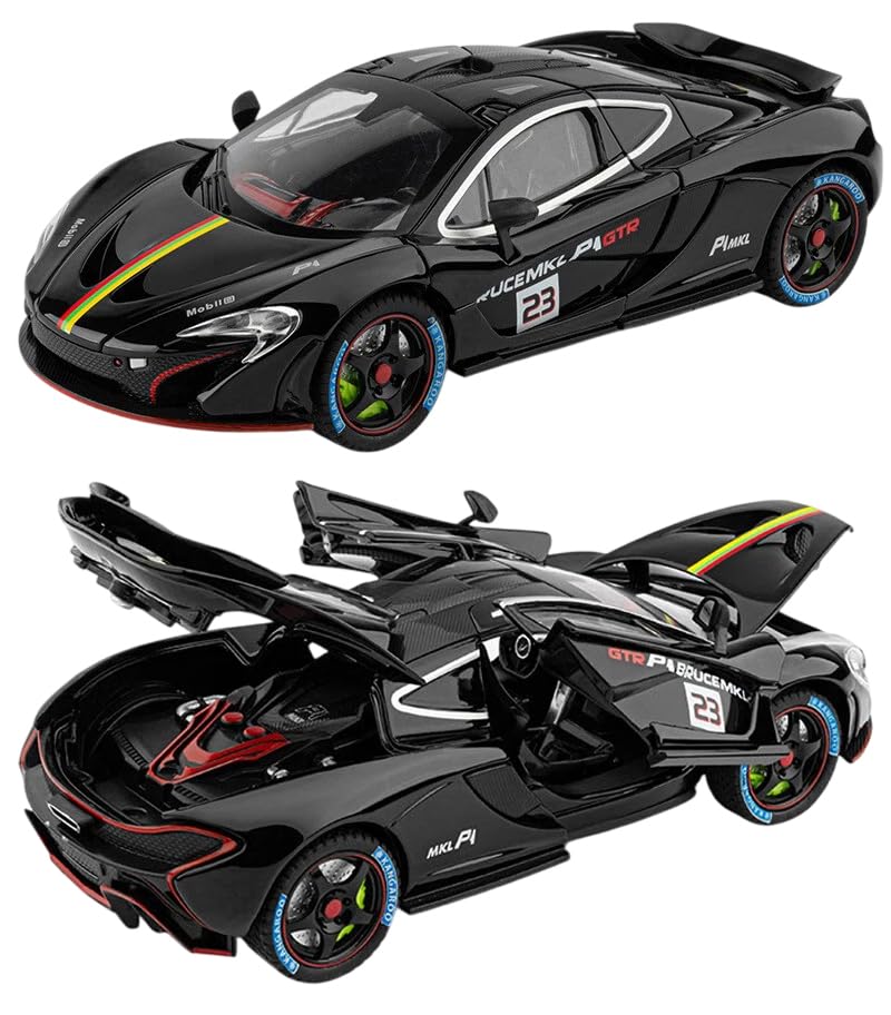 Image of Magicwand 1:24 Scale Die-Cast Mcllaren P1 GTR【Large】【Box Packing】 with 4 Openable Doors,Pull Back Action,Lights,Music【Random Color】【Pack of 1】